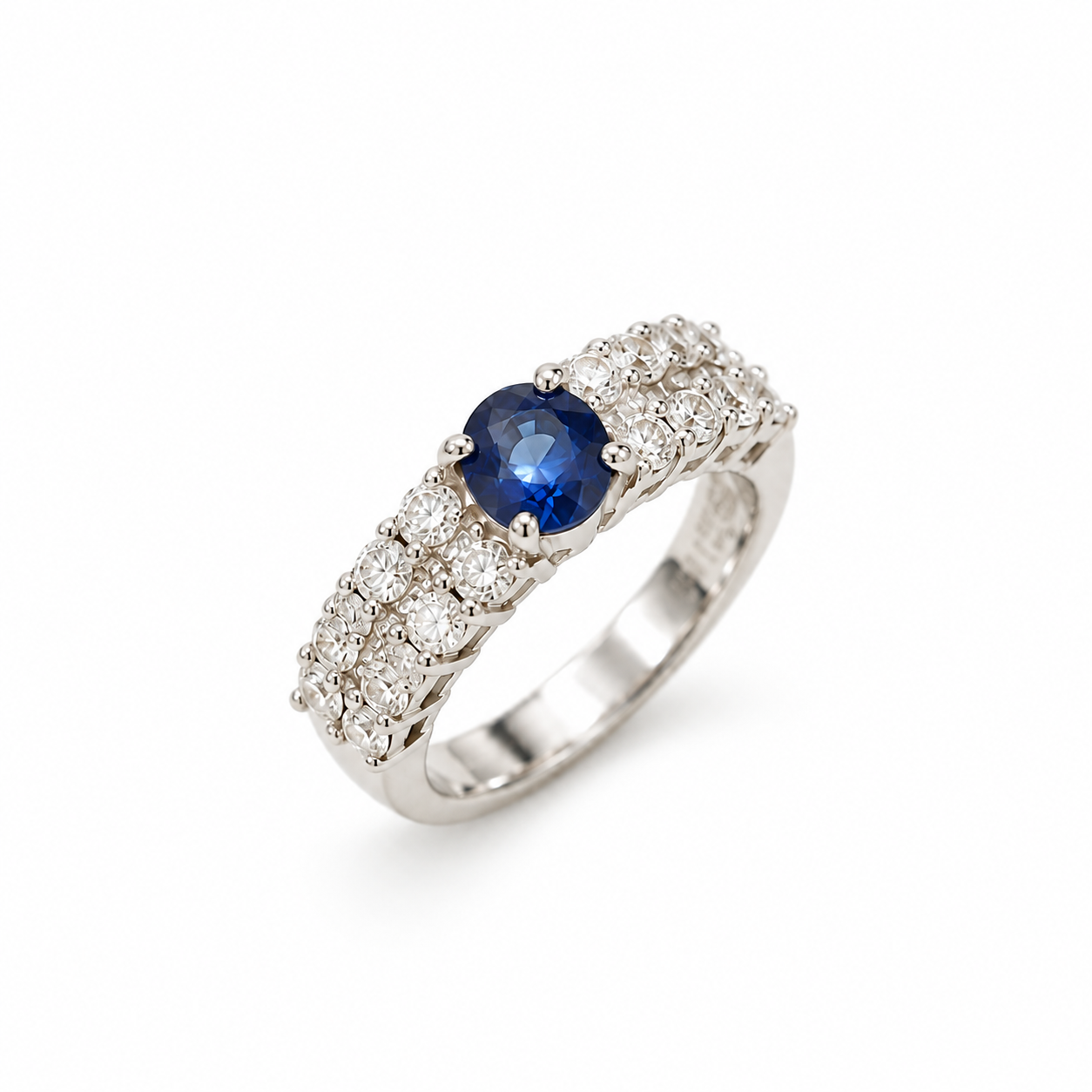 PT 천연 사파이어·다이아 0.6ct·0.51ct 반지 · 1