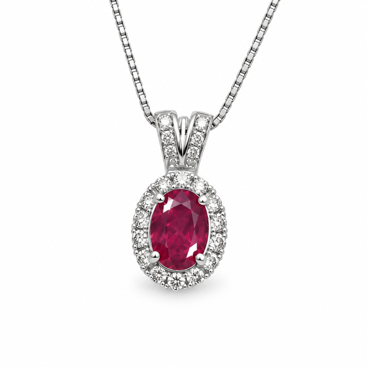 PT 천연 루비0.91ct·다이아0.28ct 오벌 펜던트 · 1